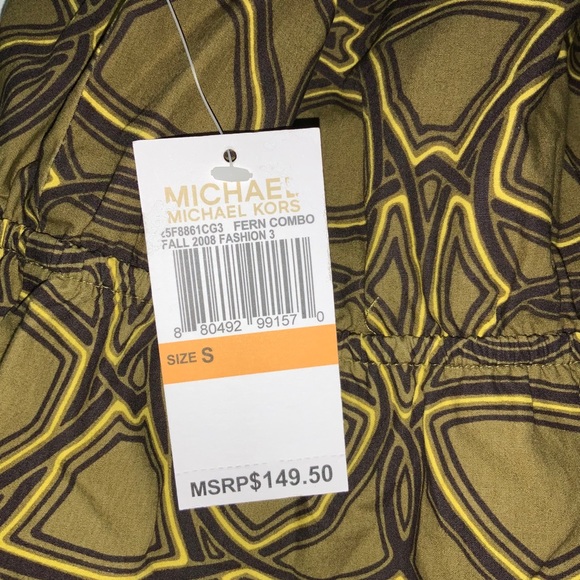 NWT Michael Kors Mini Sleeveless A-line Dress V-neck Sz Small - Picture 7 of 10